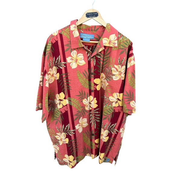 Bermuda Bay Other - Bermuda Bay Men's Vintage Hawaiian Shirt Button Up 100% Silk Floral Size XL